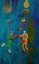 Jung v. Freud, Acrylic on Canvas, 48 x 36, 2004